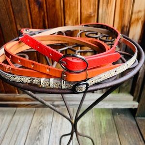 Lot of 3 Women's Skinny belts J Crew